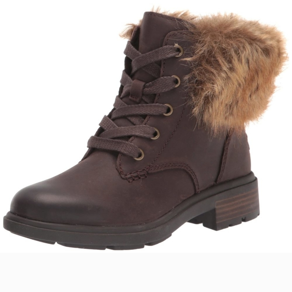 UGG HARRISON LACE TIPPED STOUT LEATHER WATERPROOF BOOTS
